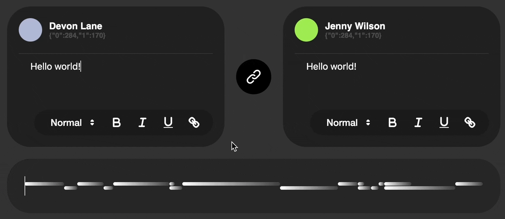 Loro's rich text collaboration example